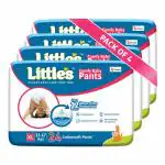 Little's Baby Pants Diapers Extra Large (XL) 12-17 kg - 24 Count x Pack of 4
