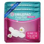 SMILE PAD XL Long Last Sanitary Pads for Heavy Flow - Quick Absorption, Leakproof with Long Flexi Wings, Combo Pack of 3 - 30 sanitary napkins