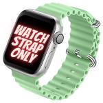 RUPELIK (49mm Ocean Strap Light Green) Ocean Silicone Strap Band Compatible with Apple Watch Strap Size 49mm 45mm 44mm 42mm Strap Men Women for iWatch Strap Series Ultra 8 ,7 ,6 ,5 ,4 ,3 ,2 ,1 ,SE iWatch strap (Light Green)