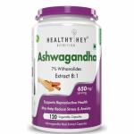Healthy Hey Nutrition Ashwagandha Powder Withania Somnifera 120 Ashwagandha Capsules