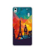 Casotec Colored Paris Design Printed Silicon Soft TPU Back Case Cover for Lenovo A7000 / Lenovo K3 Note