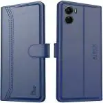 AIBEX Flip Cover for Vivo T2x 5G / Vivo Y56 5G / Vivo Y16|Vegan |PU Leather |Foldable Stand & Pocket (Blue, Dual Protection, Pack of: 1)