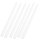 Indoblaze Unscented White Taper Candles | Long Candles for Home Decor | Candle Sticks Pack of 12