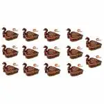 Khamma Ghanni Handicrafts - Handicraft Multicolor Plastic Tika Chopra in Peacock Kum Kum Box, 15 x 12 cm KGH2626 (pack of 14)