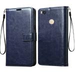 Slugabed Vintage Leather Finish Flip Cover for Xiaomi Mi Max/Max Prime | Inside Pockets & Inbuilt Stand | Wallet Style Back Case | Magnet Closure (Blue)