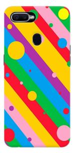 MobiEra Oppo F9 Rainbow Bubbles Plastic Designer Printed Hard Case Cover