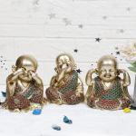 ARTVARKO Home Decor Brass Baby Laughing Buddha Statue - 5 inch