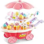 Smartcraft Sweet Shopping Battery Operated Ice Cream Trolley Pretend Role Play Educational Toy Set