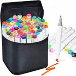 Corslet 60 Pc Alcohol Markers Set Dual Tip Colour Marker Pens for Adult Drawing Sketching Colouring
