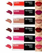 BLUSHIS Non Transfer Insta Beauty Waterproof Long-lasting Sensational Liquid Matte Lipstick Combo Pack Of 6 (Multicolor)