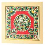 UMSAS(A Bihar Govt. Undertaking Handpainted Manjusha Painting Paper Poaster Mount - 8 x 8 Inches