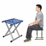 axaka Portable Folding Stool, Super Strong Heavy Duty Outdoor Folding Chair, Camping Hiking Fishing