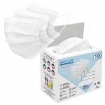 QUARANT 3 Ply Surgical Face Mask with Adjustable Nose Pin, UV Sterilized (Free Size, White, Pack of 100)