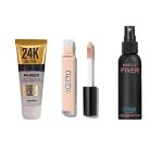 LADYEYE Makeup Kit Combo of Gold Primer, Concealer & Makeup Fixer Spray