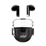 UBON BT- 370 Bluetooth Wireless in Ear Earbuds Transparent case Auto Pairing, with Built in mic, 20 Hours Playtime, v5.1, Touch Operations, Type c charging
