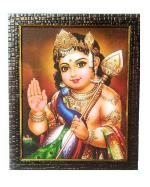 Framtastic Wooden Brown Bala Murugan Rectangular Photo Frame