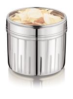 Mukti Stainless Steel Food Storage Jars & Containers|Snacks Dabba|Nasta Box Crystaline See Through Lid|1900ml x 1pc