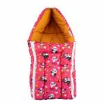BUMTUM Baby Bed Cotton Panda Magenta Sleeping Bag, Portable Bassinet, Unisex Bedding For New Born