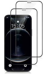 Hobbytronics iPhone 12, iPhone 12 Pro Transparent Scratch Resistant, Anti Fingerprint with Bubble Proof, Tempered Glass Screen Protector (16 x 8 x 1.5 cm) pack of 2