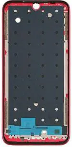 PURPLESAVVY Nebula Red Plastic Middle Frame Bezel Plate With Keys Front Panel For Xiaomi Redmi Note 7, Redmi Note 7 Pro