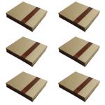 Beauty Tool Fancy Design Satin Necklace Box for Women And Girls (6pcs) ( White With Pink )|(6x7inch)