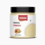 OKRAA Papaya Fruit Powder - 200 gm (Spray Dried Natural Papaya) Ready to Use Fruit Juice