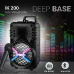 I KALL IK200 Wireless Bluetooth Party Speaker with (10 Watt, Multiple Connectivity), Black