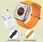 JIONEE T800 Ultra Smartwatch Amoled 1.9 inch Display with Earbuds Smartwatch (Multicolor Strap, Universal)