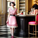 Love Creation A4 Size poster print for creative wall art- la-vie-en-rose-parisian-flapper-art-print-11807( Sticker)