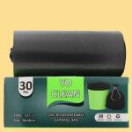 YO CLEAN Black Garbage Bags | Dustbin Bags | Trash Bags | Dustbin Garbage Polythene Bag | Medium Size | 19x21 | 30 Pcs