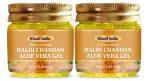 Premium Khadi Haldi Chandan Aloevera Gel For Face & Hair (200 Gm) - Set Of 2