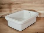 FOOTPRINT EXIM ceramic LAB SINK under counter basin with Waste Coupling & PVC Waste Pipe | Luxurious under counter basin Bathroom Sink Super White Colour With Glossy Finishing (24X 18X 10