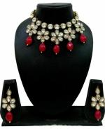 Jn Handicraft Alloy Gold, White Jewel Set For Women