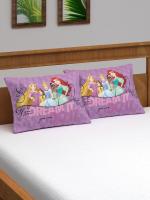Athom Trendz Multi Color 100% Cotton Disney Princess Kids Cotton Pillow Cover 43x68 cm (Set of 2)