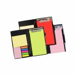 COI Memo neon/Coral and Crimson red Note pad Organiser/memo Notebook Holder Booklet Block Notes for Making Check List for Office and Gifting Purpose with Tear Off Sheets with Free Pen (Set of 3)