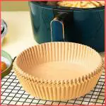 Air Fryer Disposable Paper Liners - Water-Proof, Oil-Proof, Food Grade Parchment for Baking, Roasting, and Microwave Cooking