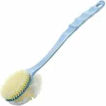 KitchenFest Non-slip Grip Nylon Bristle Loofah Bath Brush Handle for Shower Massage 1 Pcs (Multicolor)