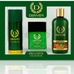 DENVER Exclusive Grooming Gift Set - Purifying Body Wash (325ML) + Perfume (60ML) + Deodorant (165ML)