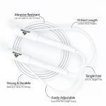 ANTINA Skipping Rope, ART103 White Speed Skipping Jump Rope Ball Bearing Skipping Rope (Length: 275 cm)