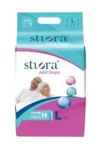 Stiora Adult Diapers with High Absorbency, Odor Control, Extra Soft & Dry Tap Style Diaper, Incontinence Care for Unisex Adult Diapers - ( Pack 1 - L)
