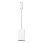 Hespa Adapter Compatible with Lightning to USB Camera Adapter with Charging Port, Plug and Play Support Card Reader - White