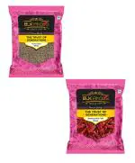 BLK Foods 450g combo | Cumin Seed (Jeera) 400g & Stemless Red Chilli (Lal Mirch Sabut) 50g
