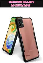 XOVO Back Cover for Samsung Galaxy F04, Samsung Galaxy A04E, Samsung Galaxy M25 (Transparent, Dual Protection, Pack of 1)