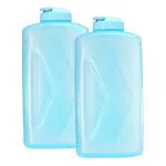Gluman Rhino Spout Wide-Mouth Water Bottle - 2 Liters (Set of 2) Sky Blue