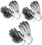 STYLERA Ssww White And Grey Nylon Safety Gloves L Pack Of 6