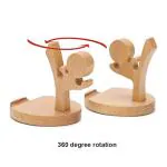 TANGYOAK Decor Studio Mobile Stand for Online Class, Mobile Stand for Table for Bed, Cell Phone Stand, Tablet Stand, Mobile Stand Holder for Table, Wooden Mobile Stand for Table (Tabletop)