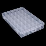 JOGI ENTERPRISE Transparent Plastic 36 Grids Organizer Box With Adjustable Compartment Dividers