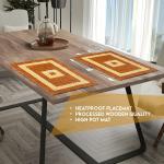 CASA-NEST Wooden Placemat,Hot Pot Mat,Tea Pot Holder and Hot Utensils Holder (White Brown, 2)