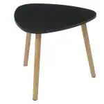 LLUXREEM Engineered Wood Foldable Table: Office Table,Bed Table,Bed Side Table For Bedroom,Center Table For Living Room,Coffee Table,Folding Table,Side Table For Living Room (Black)