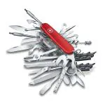 Victorinox Swiss Army Knife, Swiss Champ, Multitool with 73 Functions Practicality-Packed-Perfection - Red, 91 mm - 1.6795.XXL